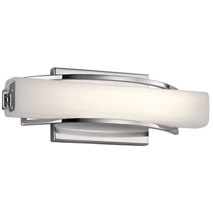 Elan Rowan 1 Light LED Wall Sconce Medium, Chrome/Etched Opal - 83760