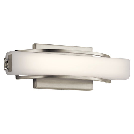 Elan Rowan 1 Light LED Wall Sconce Medium, Brushed Nickel/Etched Opal - 83761