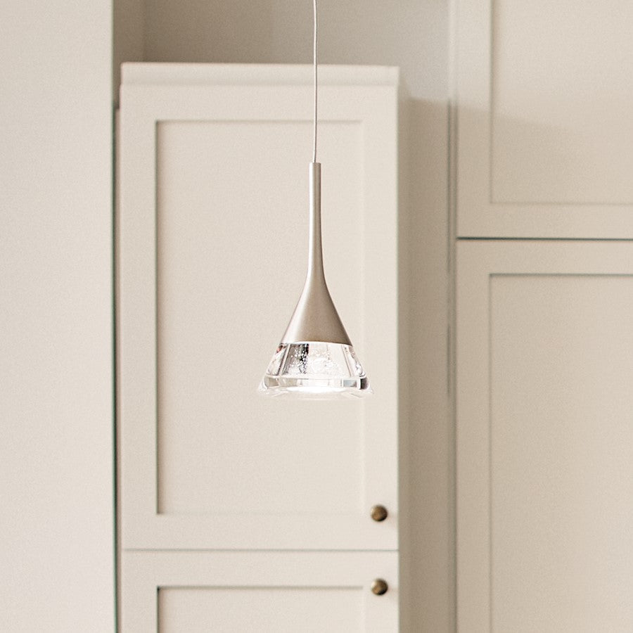 1 Light LED Mini Pendant, Clear