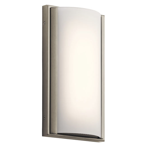 Elan Bretto 1 Light LED Wall Sconce, Brushed Nickel/Etched Bent - 83816