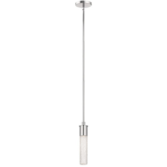 Elan Glacial 1 Light LED Mini Pendant, Chrome/Clear Ice - 83831