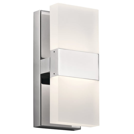 Elan Haiden 2 Light LED Wall Sconce, Chrome/Frosted Acrylic - 83850