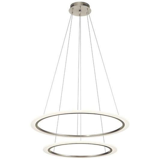 Elan Hyvo 2 Light 36" Pendant, Brushed Nickel/Matte White Acrylic - 83990