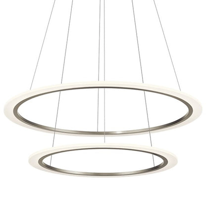 2 Light 36" Pendant, Brushed Nickel