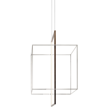 Elan Viho LED Foyer Chandelier, Polished Nickel/Frosted White Acrylic