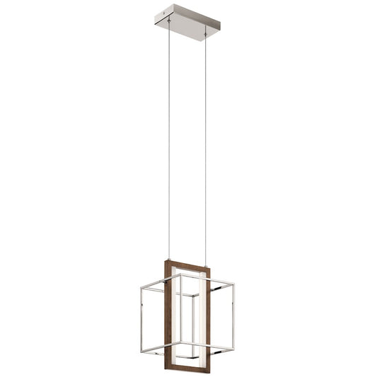 Elan Viho LED Pendant, Polished Nickel/Frosted White Acrylic - 84045