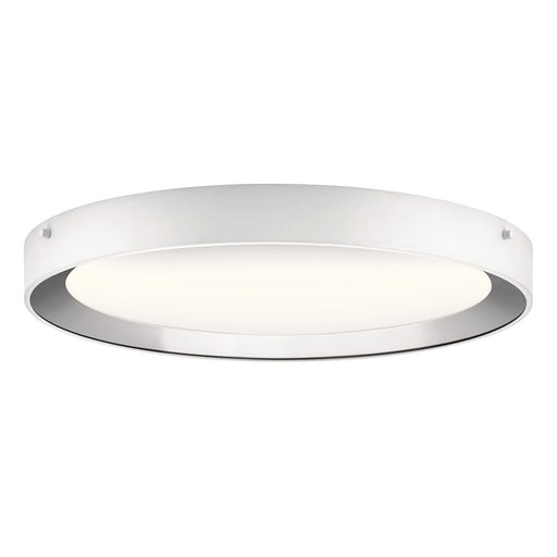 Elan,cus 1 Light LED Flush Mount, White/White Acrylic - 84046