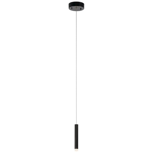 Elan Soho 1 Light LED Mini Pendant, Black/Etched Acrylic - 84109