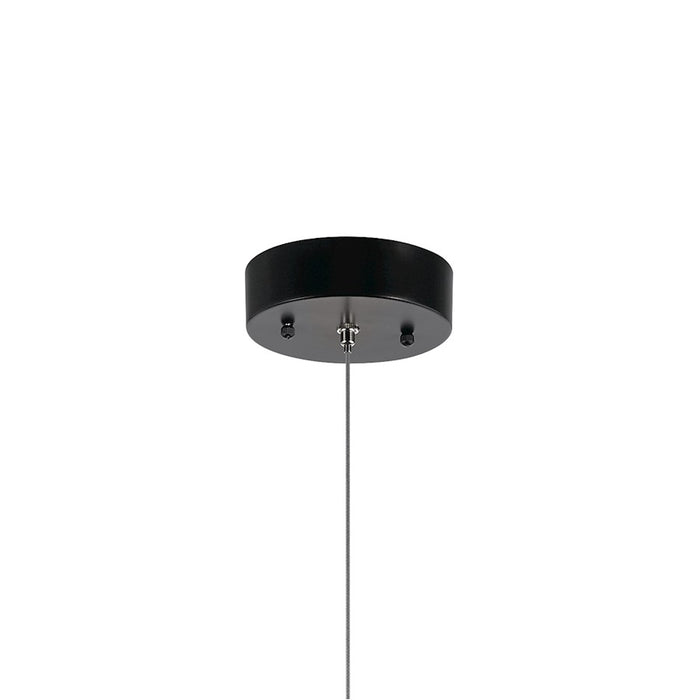 Elan Soho 1 Light LED Mini Pendant, Black/Etched Acrylic