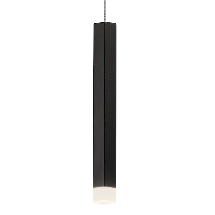 Elan Soho 1 Light LED Mini Pendant, Black/Etched Acrylic