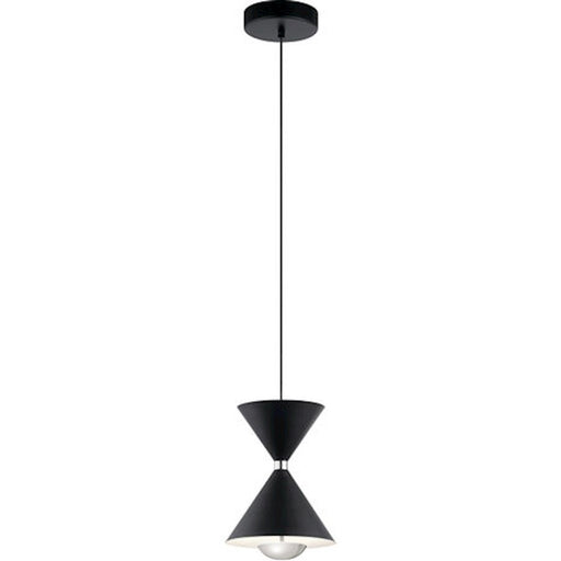 Elan Kordan 1 Light LED Mini Pendant, Matte Black/Clear Polycarbonate - 84112