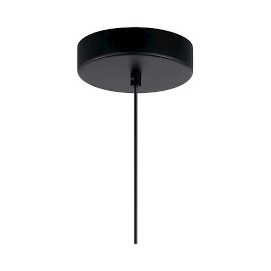 1 Light LED Mini Pendant, Matte Black