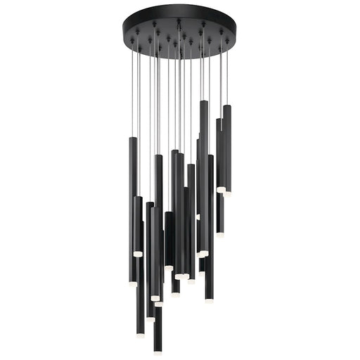 Elan Soho 24 Light LED Cluster Pendant, Black/Etched Acrylic - 84116