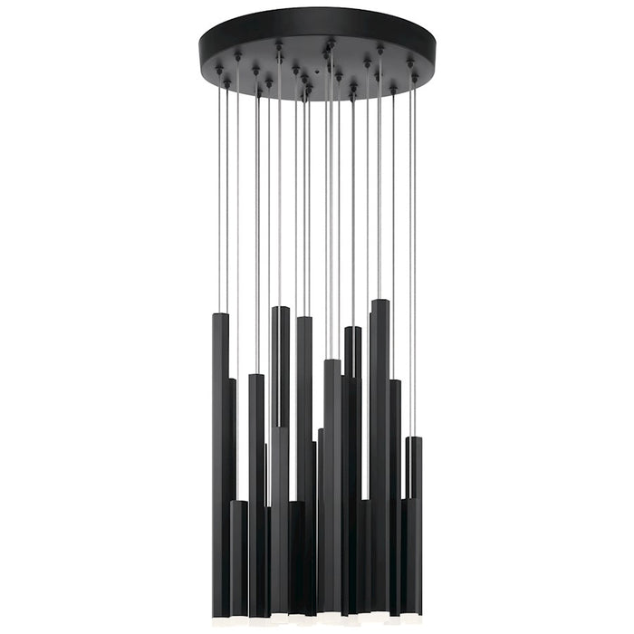 Elan Soho 24 Light LED Cluster Pendant, Black/Etched Acrylic