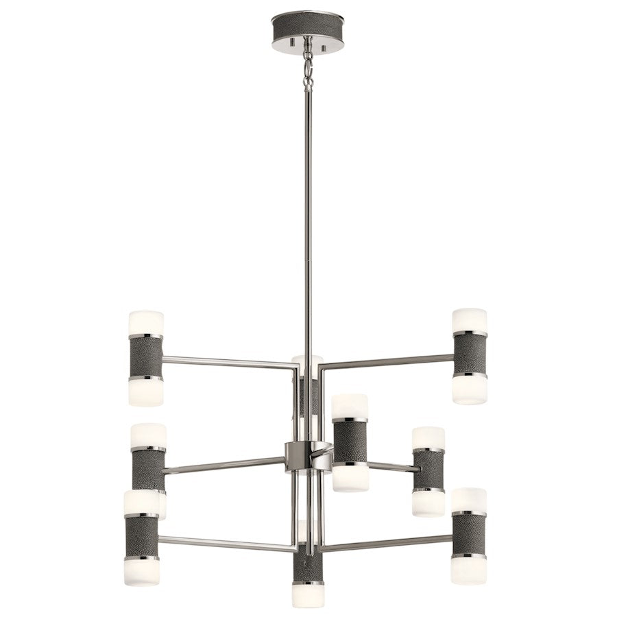 Vey LED Chandelier Multi Tier, Nickel