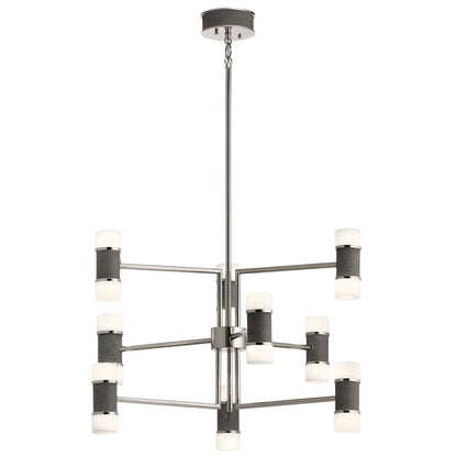 Vey LED Chandelier Multi Tier, Nickel