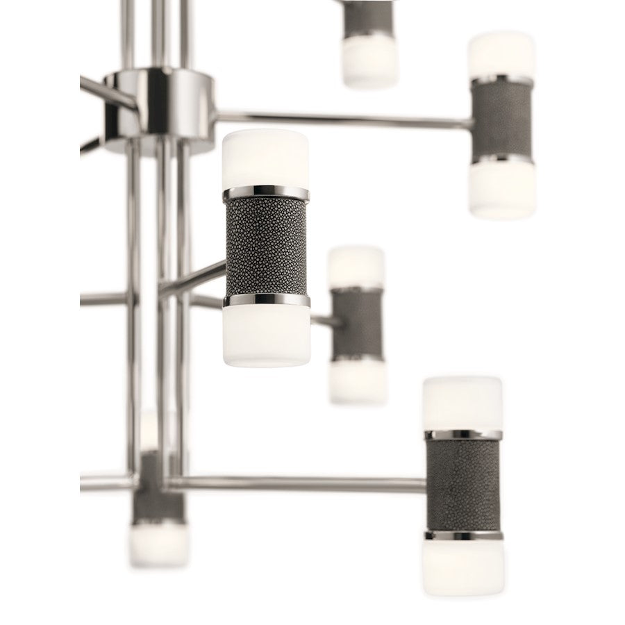 Vey LED Chandelier Multi Tier, Nickel