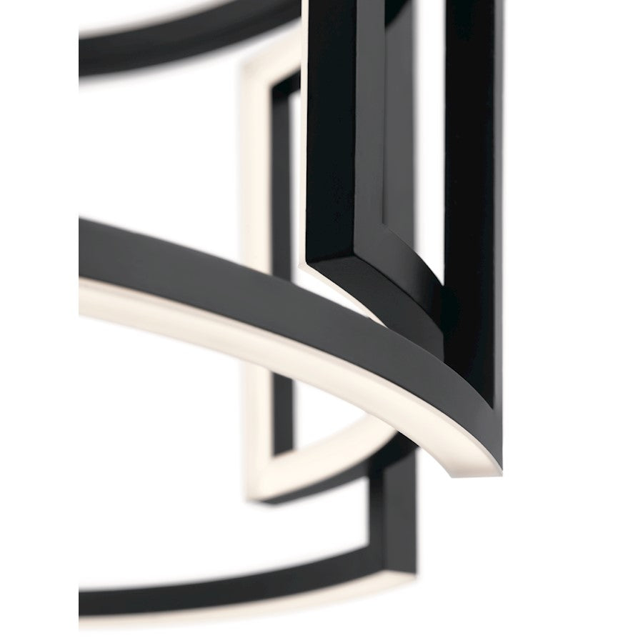 9 Light LED Chandelier, Black