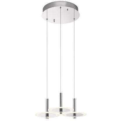 3 Light LED Cluster Pendant, Chrome