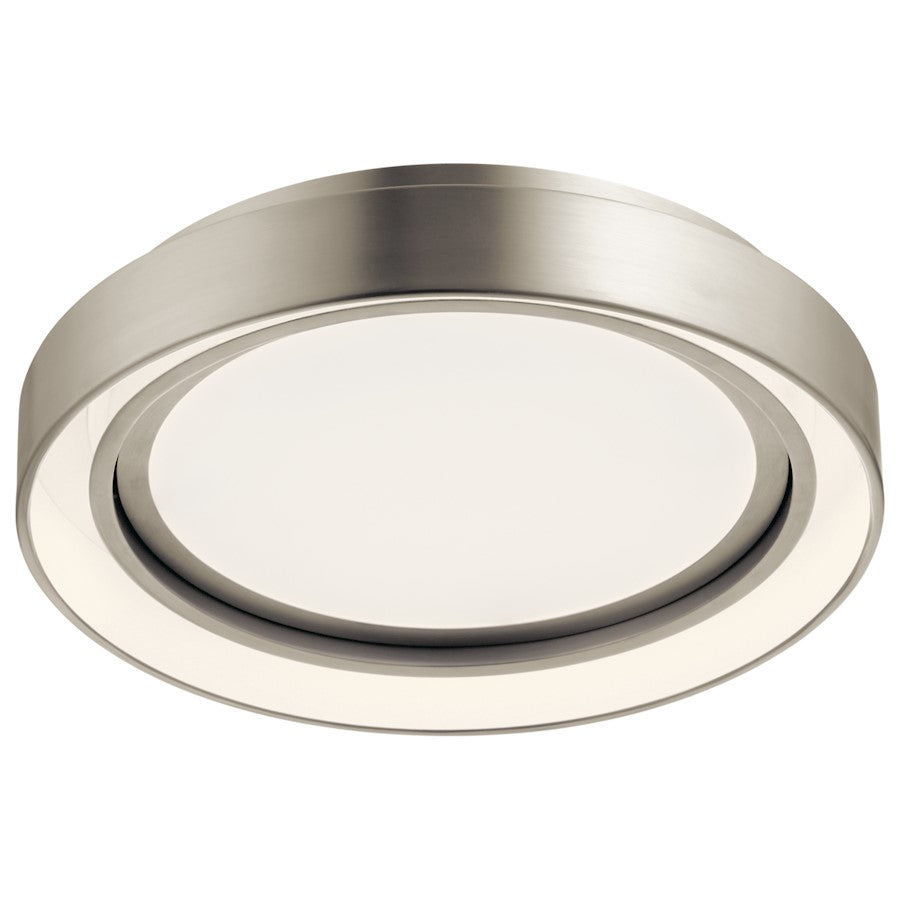 Elan Fornello LED Flush Mount, Brushed Nickel/White Acrylic - 84156