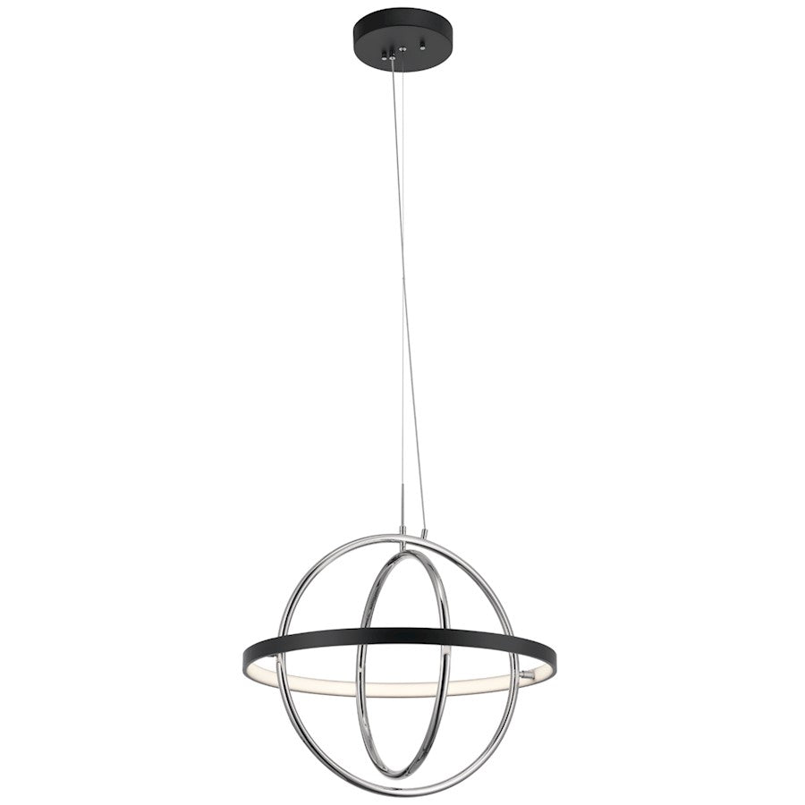 Elan Arvo LED Chandelier 1 Tier Small, Matte Black/Polycarbonate - 84161