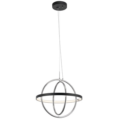 Elan Arvo LED Chandelier 1 Tier Small, Matte Black/Polycarbonate - 84161