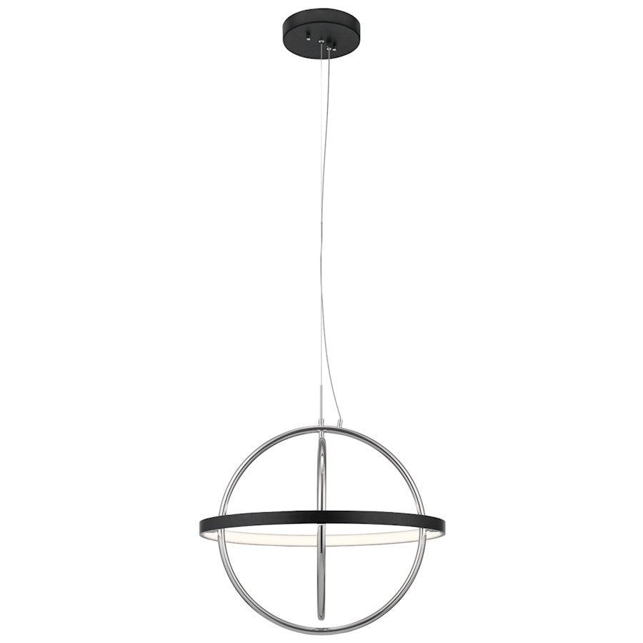 Arvo LED Chandelier 1 Tier, Matte Black