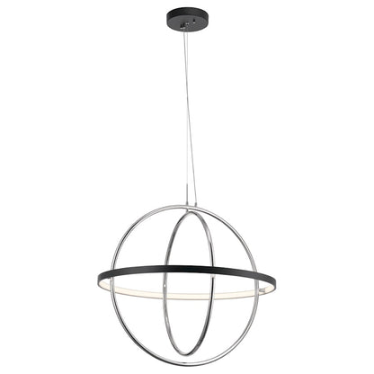 Elan Arvo LED Chandelier 1 Tier Large, Matte Black/Polycarbonate - 84162