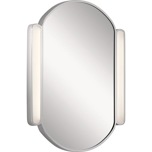 Elan Phaelan LED Mirror, Chrome/Etched Acrylic - 84165