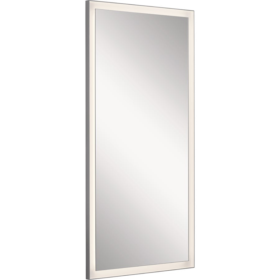 Elan Ryame 30" LED Mirror, Matte Silver/Frosted Acrylic - 84172