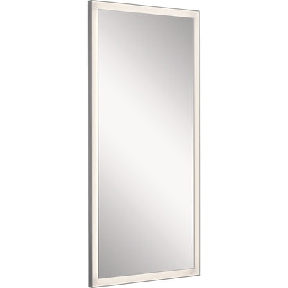 Elan Ryame 30" LED Mirror, Matte Silver/Frosted Acrylic - 84172