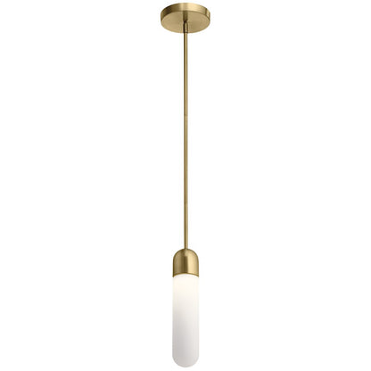 Elan Sorno LED Mini Pendant, Champagne Gold/Etched Opal - 84196