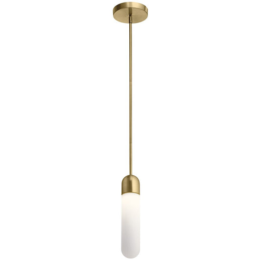 Elan Sorno LED Mini Pendant, Champagne Gold/Etched Opal - 84196