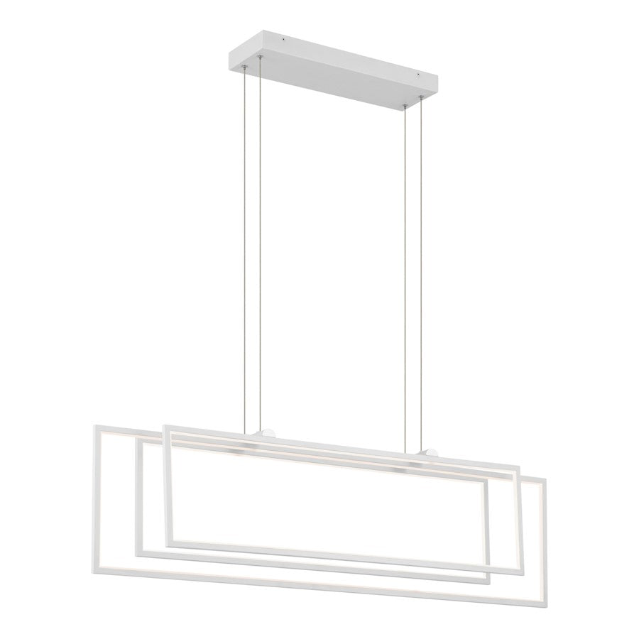 Elan Jestin 46" Led Linear Chandelier, White - 84331WH