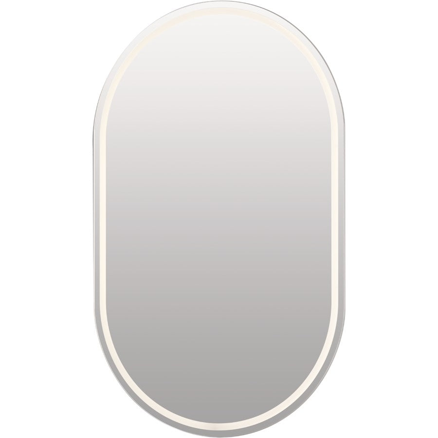 Elan Menillo LED Mirror, White/Etched