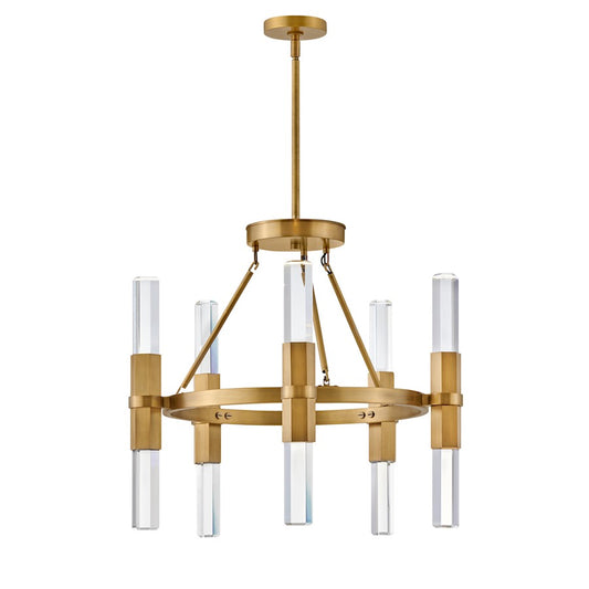 Fredrick Ramond Cecily Med Single Tier Chandelier, Brass/Crystal - FR30604HBR