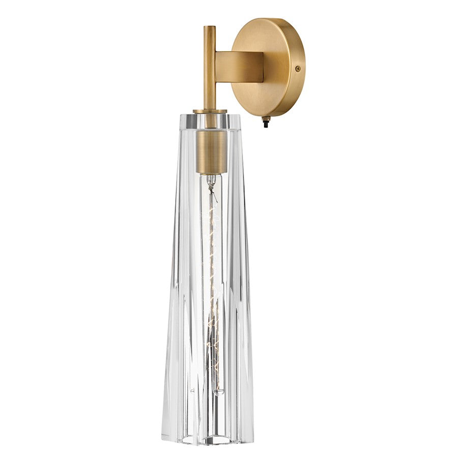 Fredrick Ramond Cosette 1 Light Wall Sconce, Brass/Clear - FR31100HBR-CL