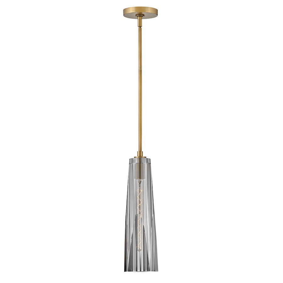 Fredrick Ramond Cosette 1 Light Small Pendant, Brass/Smoked - FR31107HBR-SM