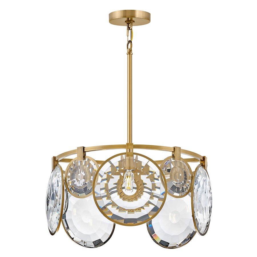 Fredrick Ramond Nala 5 Light LG Conv Pendant, Brass/Optic Crystal - FR31263HBR