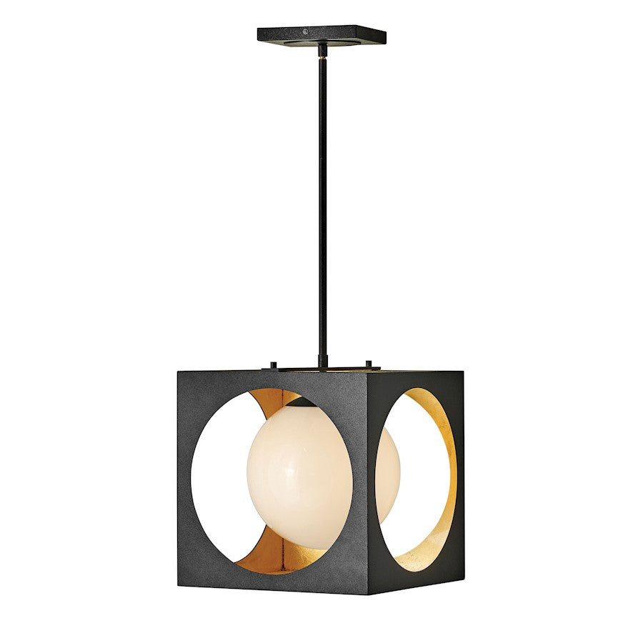 1 Light Pendant, Anvil Black