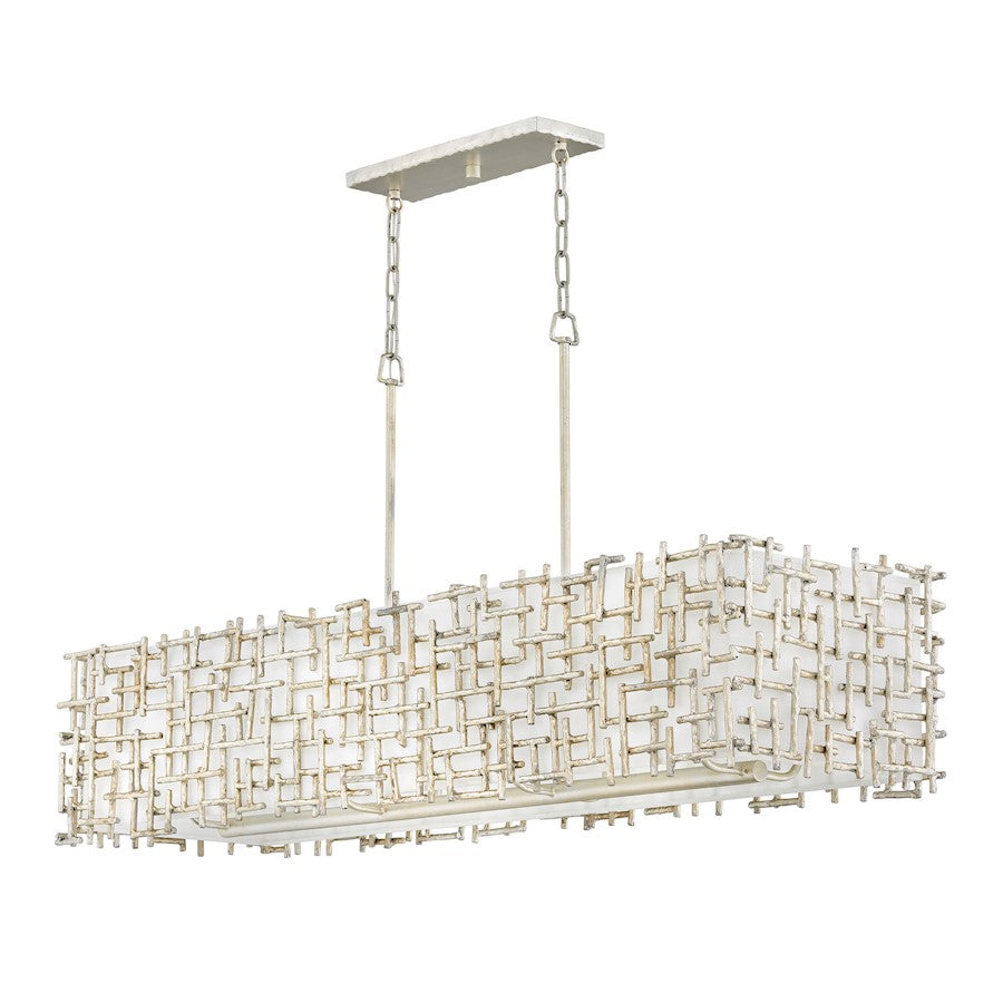 Fredrick Ramond Farrah 8 Light Chandelier, Silver Leaf - FR33105SLF