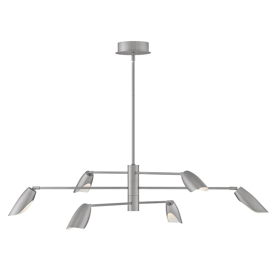 Fredrick Ramond Bowery 6 Light Chandelier, Brushed Nickel - FR35806BNI