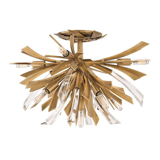 Fredrick Ramond Vida 9 Light Semi-flush Mount, Burnished Gold - FR40903BNG