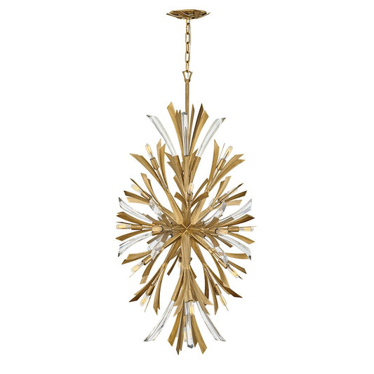 Fredrick Ramond Vida 19 Light Chandelier, Burnished Gold - FR40907BNG