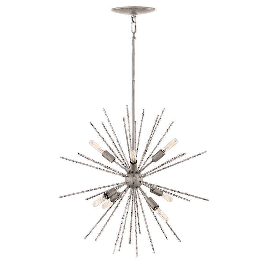 Fredrick Ramond Tryst 8 Light Chandelier, Burnished Nickel - FR43014BNN