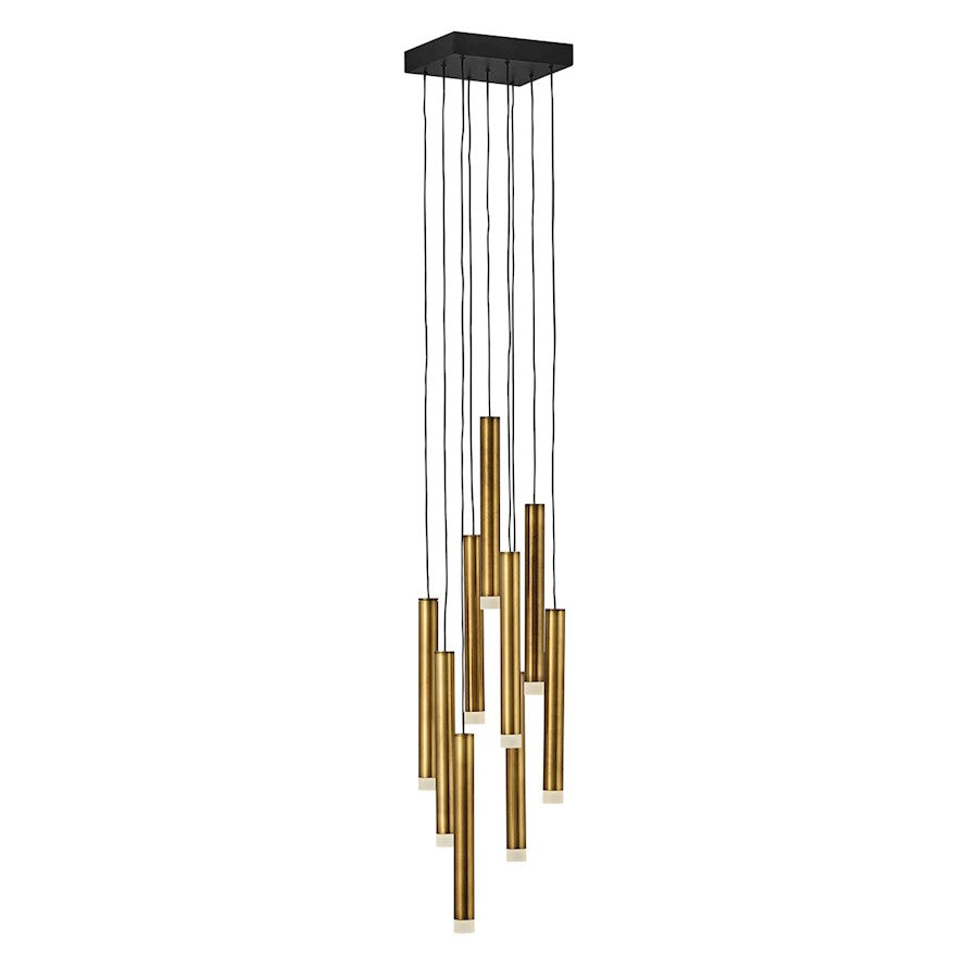 Fredrick Ramond Harmony 9 Light Pendant, Heritage Brass - FR49906HBR