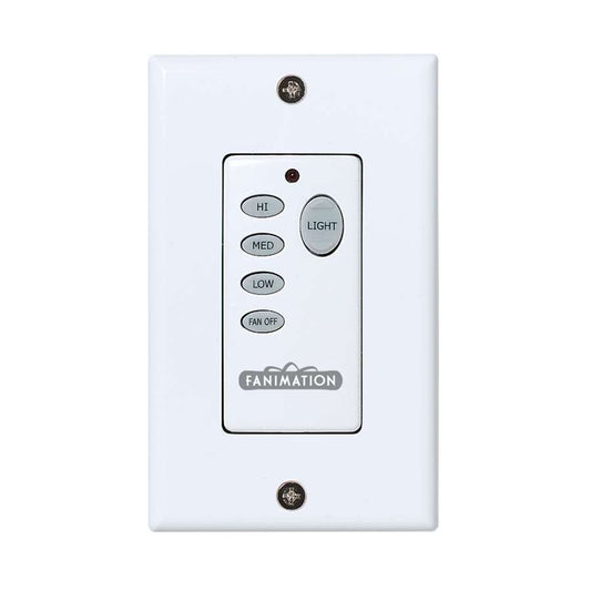 Fanimation C25 Wall Control Fan & Light (3-Speed/Non-Reversing),White
