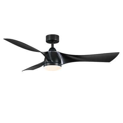 Fanimation Klear 56" Ceiling Fan/LED CCT Light Kit, Black Opal/Black - FPD6858BL