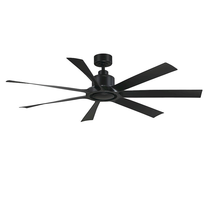 Fanimation Breece 60" Ceiling Fan, LED CCT Light Kit, Black Opal/Black