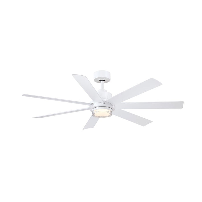 Fanimation Pendry 56" Ceiling Fan, White Opal Frosted/White